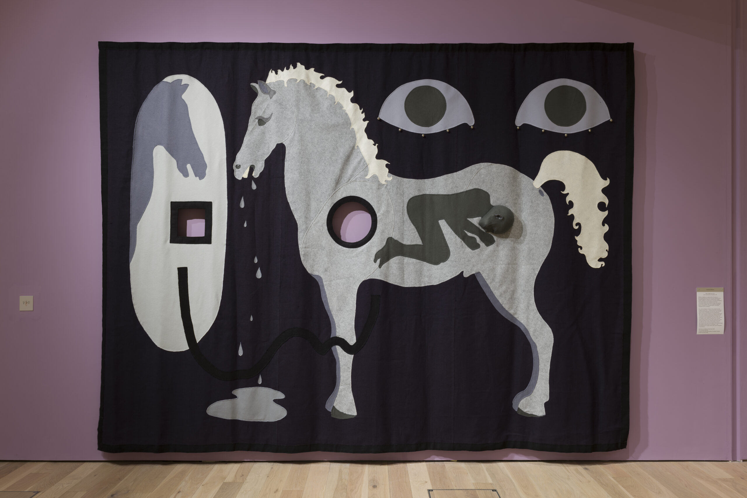 Photograph of a tapestry featured in the exhibition